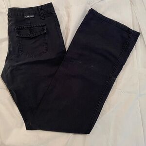 Y2K UNION BAY Wide Leg Low Rise Cotton Jeans Black Vintage